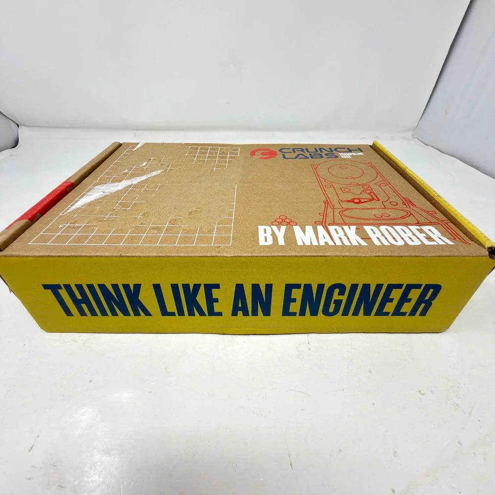 CrunchLabs Trampoline Toss STEM Build Box Kids Yellow Red Blue Mark Rober Kit